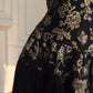 Robe de bal longue en satin noir/blanc vintage, robe de soirée d'anniversaire, gh4410