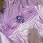 Purple Floral Elegant Short Homecoming Dress Chiffon Ball Gown Evening Gown Party Dress Bridesmaid Dresses gh4462