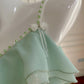 Mint Green Beaded Flowing Long Chiffon Ball Gown Birthday Party Dress Evening Dress gh4407