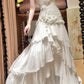 girlhomeshops-White Sweetheart Neckline Floral Long Tulle Princess Formal Prom Dress Graduation Dress Evening Dress Wedding Dress gh5976