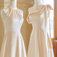 Champagner Farbe Sanfte Elegante Mode Retro Lange Satin Ballkleid Abendkleid Hochzeit Gast Party Kleid Brautjungfer Kleid Prom Kleid gh3994