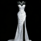 Galaxie-schimmerndes, blau glitzerndes Meerjungfrauenkleid im Regenbogen-Stil – Abendkleid und Kleid für den roten Teppich im Sternenlicht-Stil gh6570
