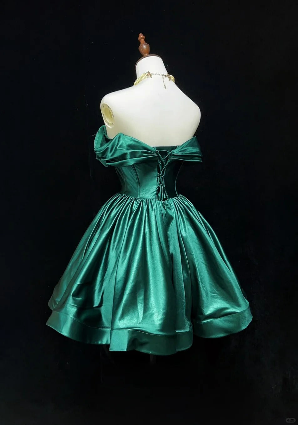 Grünes Prinzessinnen-Juwelen-Kurzkleid, modisches Retro-Heimkehrkleid, Ballkleid, Abendkleid, gh4366