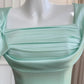 Green long satin dress gh6853
