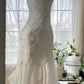 Ivory White Elegant Fashion Exquisite Floral Beading Long Chiffon Ball Gown Evening Dress Party Dress gh4006