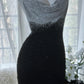 Schwarz Silber Wunderschöne Glänzende Mode Gradienten Hosenträger Lange Pailletten Ballkleid Abendkleid Partykleid gh4004