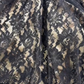 Elegant Vintage Short Prom & Evening Party Dress, Black Lace Spaghetti Straps, Fitted Waist Silhouette gh8573