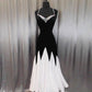 Robe de soirée longue noire et blanche élégante à perles, tenue de soirée gh4222