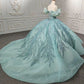 Green gorgeous shiny exquisite beaded long tulle floor-length princess ball gown evening dress Dress gh3196