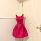 Fuchsia Vintage Homecoming Dress Sleeveless Round Neck A-Line Cocktail Party Gown with Bow gh9363