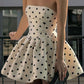Girlhomeshops-Polka dot white fashion classic basic short satin homecoming dress birthday dress gh5287
