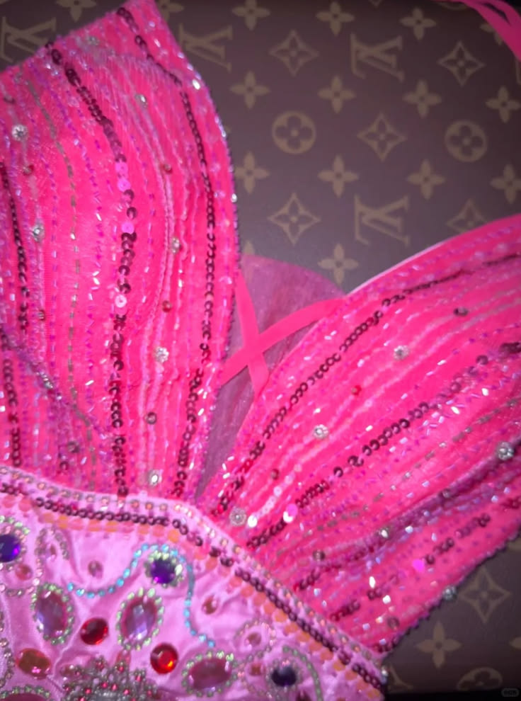 ✨Girlhomeshops-Hot Pink Ombre Rhinestone Beaded Mermaid Prom Dress gh10170