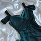 Robe de soirée longue en mousseline de soie turquoise, élégante et brillante, robe de bal, gh4237