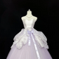 Lavender Spaghetti Strap Cinched Waist Voluminous Princess Skirt Romantic Dress, Wedding Gown gh7911