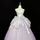 Lavender Spaghetti Strap Cinched Waist Voluminous Princess Skirt Romantic Dress, Wedding Gown gh7911