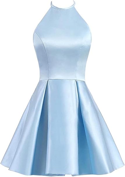 Blau/lila/rot süßes kurzes Satin-Ballkleid Homecoming-Kleid Geburtstagsparty-Kleid gh805