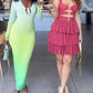 Pink Fashion Shiny Cute Ruffle Short Chiffon Homecoming Dress Birthday Holiday Party Dress gh4849