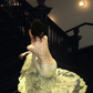 Light Green Spaghetti Strap Rhinestone Fitted Waist Slim Mermaid Prom & Evening Party Dress gh8505