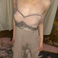 Taupe Nude Vintage Luxury Spaghetti Strap Fitted Waist Prom & Evening Party Dress gh8424