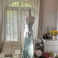 Hellblaues, wunderschönes, funkelndes, modisches, elegantes, exquisites, perlenbesetztes, langes Chiffon-Ballkleid mit Feenmotiv, Abendkleid für Geburtstage/Hochzeitsgäste/Urlaubspartys, Ballkleid, Valentinstags-Date-Kleid, gh4036
