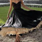 Robe de soirée longue en satin et tulle, robe de bal, robe de soirée ...