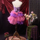 Purple Pink Sweet Lace Homecoming Dress Vintage Prom Dress Birthday Dress gh4541