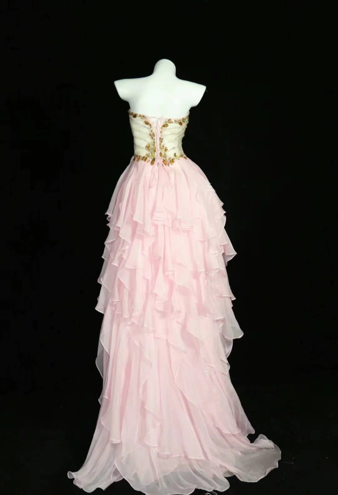 Light Pink Strapless Cinched Waist Short Prom Dress, Birthday Party Dress gh7186