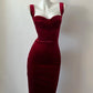 Red Stylish Elegant Short Velvet Homecoming Dress Prom Dress Evening Dress Party Dress Prom Dress gh4042