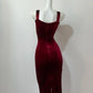 Red Stylish Elegant Short Velvet Homecoming Dress Prom Dress Evening Dress Party Dress Prom Dress gh4042