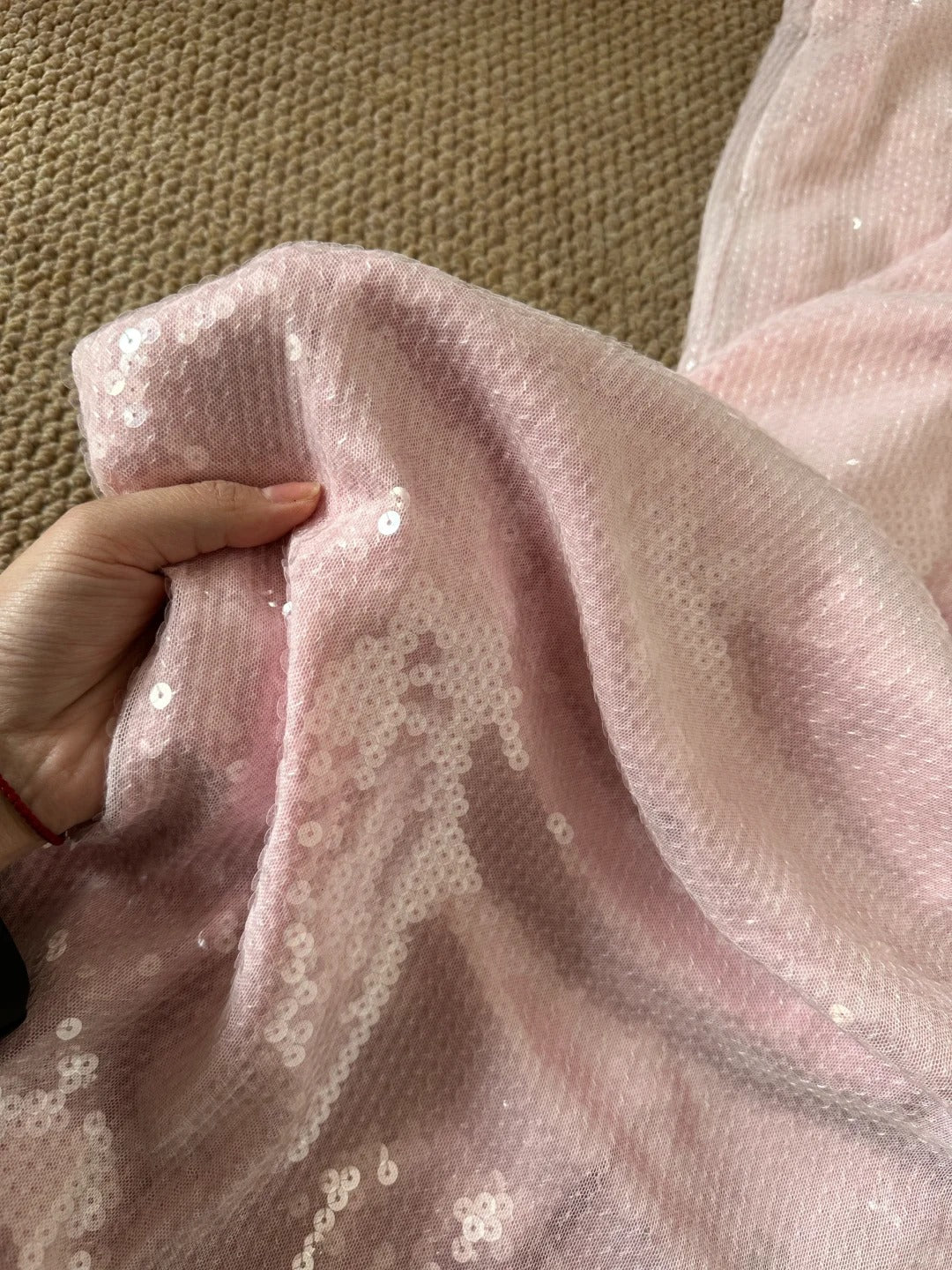 Rosa glänzendes, modisches, langes Meerjungfrauen-Kleid mit funkelnden, schmalen Pailletten, Ballkleid, Abendkleid, Geburtstagspartykleid, Abschlussballkleid gh3799