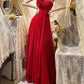 Robe de soirée longue en satin et tulle à fleurs rouges, robe de bal, robe de fête d'anniversaire, gh4414