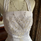 White Halter Waist-Cinched Voluminous Skirt Prom Gown, Evening Formal Dress, Graduation Gown gh7237