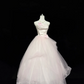Blush Pink Strapless Cinched Waist Voluminous Princess Skirt Romantic Dress, Wedding Gown gh7868