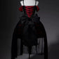 Girlhomeshops-Black red beaded tulle lace short homecoming dress birthday dress gh5347
