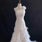 Blush Pink One-Shoulder Long Romantic Gown, Fitted Waist & Bodycon Slim Fit, Sexy Style, Wedding Dress & Bridal Gown gh8136
