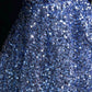 Blue Shiny Princess Sequin Short Fashion Homecoming Dress Prom Dress Evening Dress Elsa's Ice Party gh4367