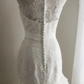 White sleeveless waist-fitted bodycon long ball gown, evening party dress gh7121