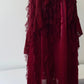 Burgundy Vintage Long Satin Ball Gown Birthday Party Dress Evening Dress gh4409