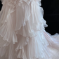 Blush Pink One-Shoulder Long Romantic Gown, Fitted Waist & Bodycon Slim Fit, Sexy Style, Wedding Dress & Bridal Gown gh8136