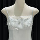 Ice blue floral satin short back to school dress, birthday party dress gh4648