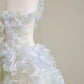 Girlhomeshops - Speziell angepasstes, feenhaftes, elegantes, langes Ballkleid aus Tüll in der Farbe Monet Garden gh5061