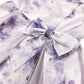 girlhomeshops--Purple gradient color new Chinese style pearl stand collar with button bow fairy dress oriental aesthetics gh5731