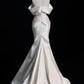 Elfenbein Elegantes Satin Langes Meerjungfrau Schlankes Bodenlanges Ballkleid Abendkleid Brautkleid gh4199