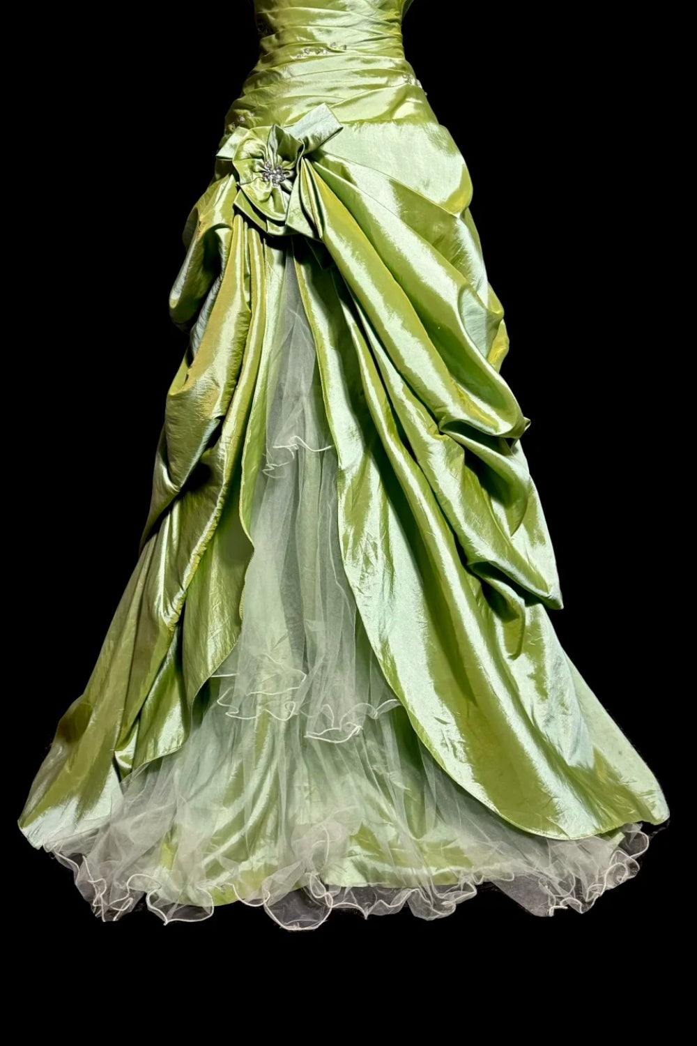 Grünes, elegantes, langes Prinzessinnenkleid im Retro-Stil, Abendkleid, Ballkleid gh3444