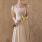 Champagner Elegante Mode Lange Satin Ballkleid Abendkleid Partykleid Brautjungfernkleider Ballkleid Hochzeit Mutter des Jahres Kleid gh3998