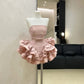 Pink/Black homecoming dress short satin prom dress evening dress birthday dress gh4525