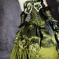 Green gorgeous exquisite beaded long satin ball gown evening dress party dress gh4500