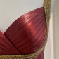 rotes Vintage-Lederkleid gh6796