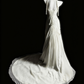 girlhomeshops – Weißes, zart besticktes, langes Tüll-Hochzeitskleid gh6286