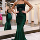 Blau/Grün/Rot Exquisite Glänzende Elegante Satin Lange Meerjungfrau Fit Bodenlangen Ballkleid Abendkleid Ballkleid gh4202
